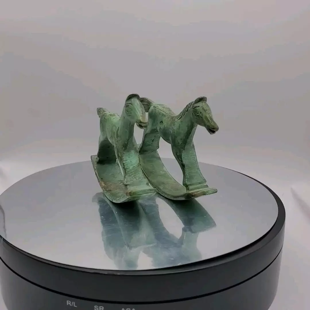 Brass Or Bronze Rocking Horse Set thumbnail