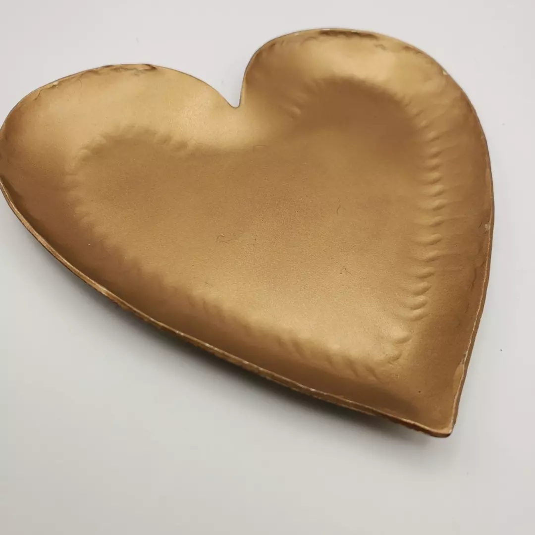 HomArt Heart Tray, Forged Iron - Brass thumbnail