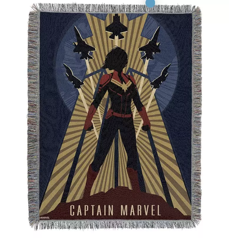 Northwest Captain Marvel Woven Tapestry Throw Blanket, 48" x 60", Lift Off thumbnail