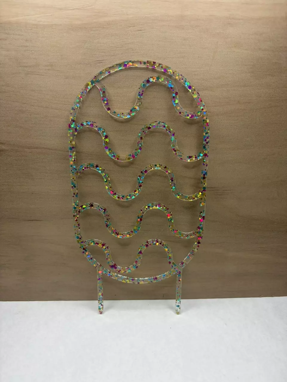 1pk Mermaid Glitter 11.5” Wavy Trellis thumbnail