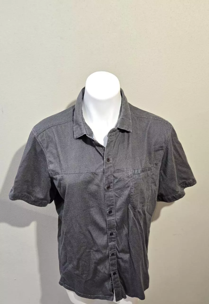 KUHL Button Up Short Sleeve Gray Women's Size Large thumbnail
