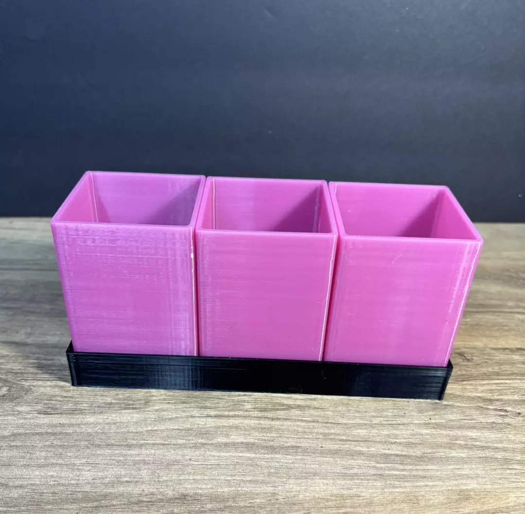 4pc Modular Planter - Pink/Black thumbnail