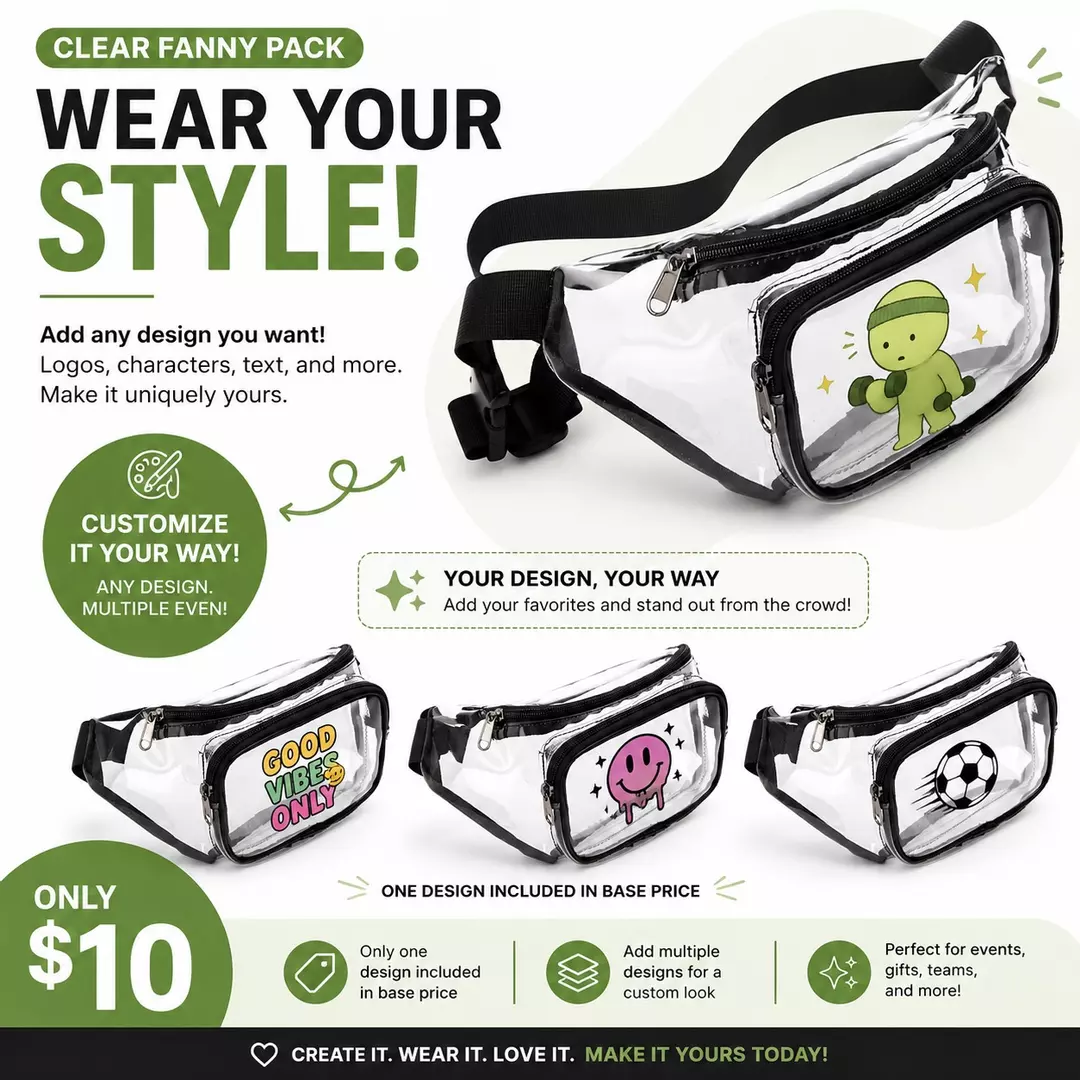 Custom Clear Fanny Packs – Your Design, Your Style thumbnail