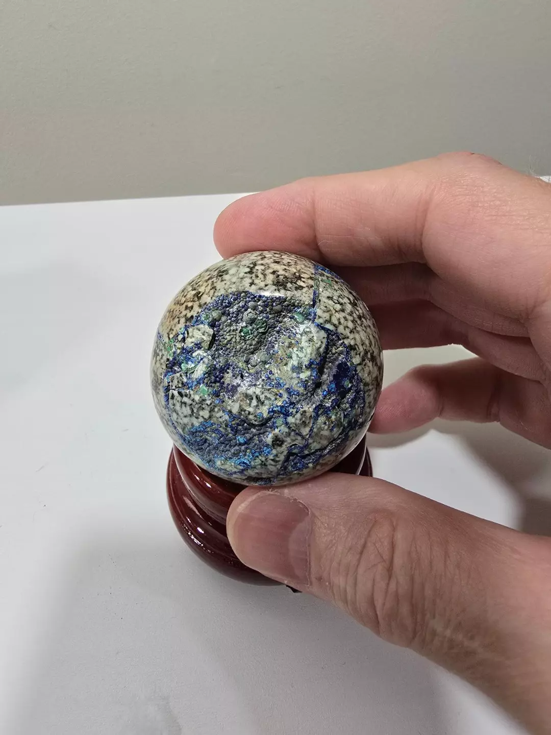 Azurite and Malachite Crystal Sphere 47 mm thumbnail