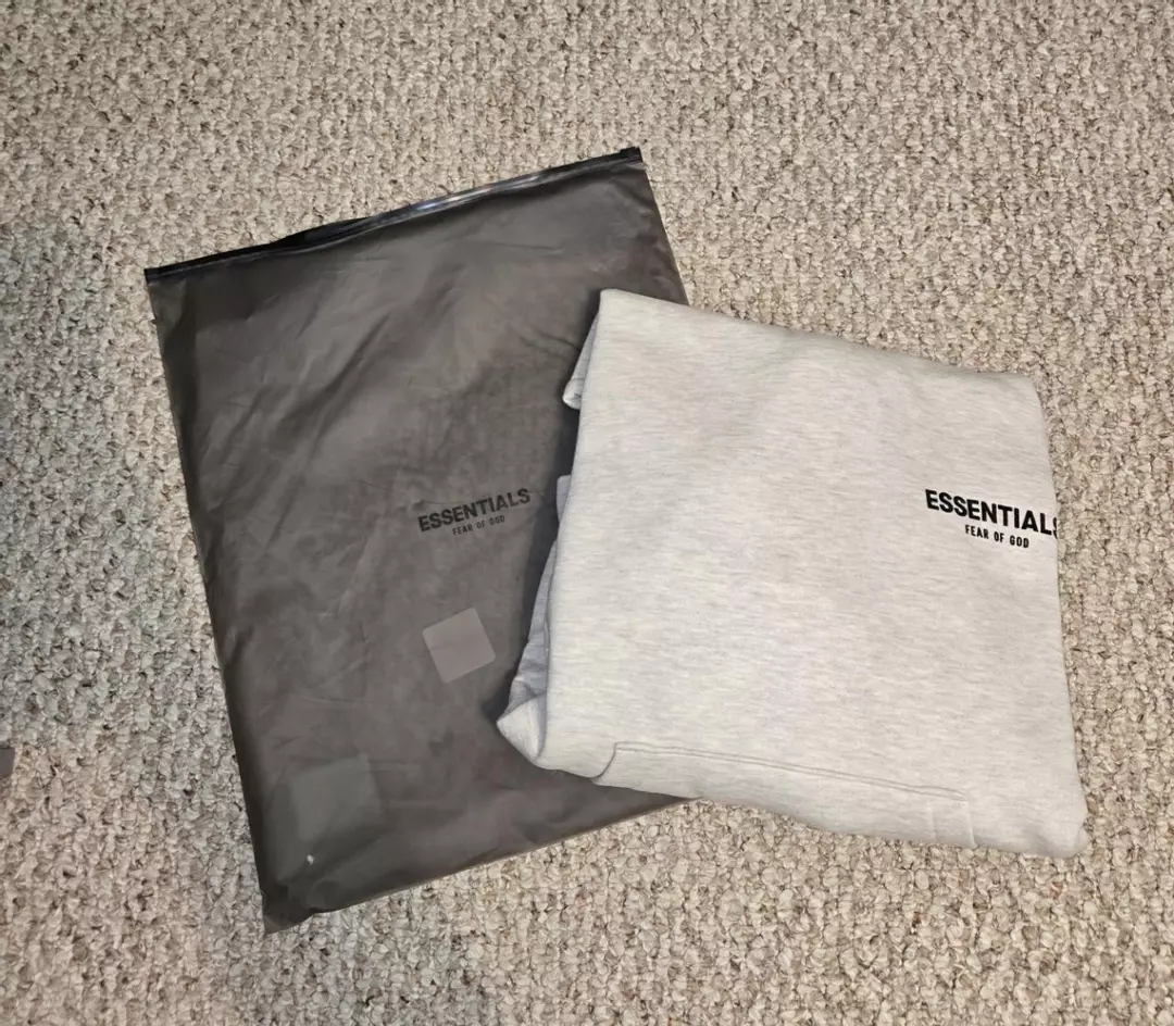 NWT Authentic Fear of God Essentials Hoodie 'Light Oatmeal' Men's Size Small thumbnail