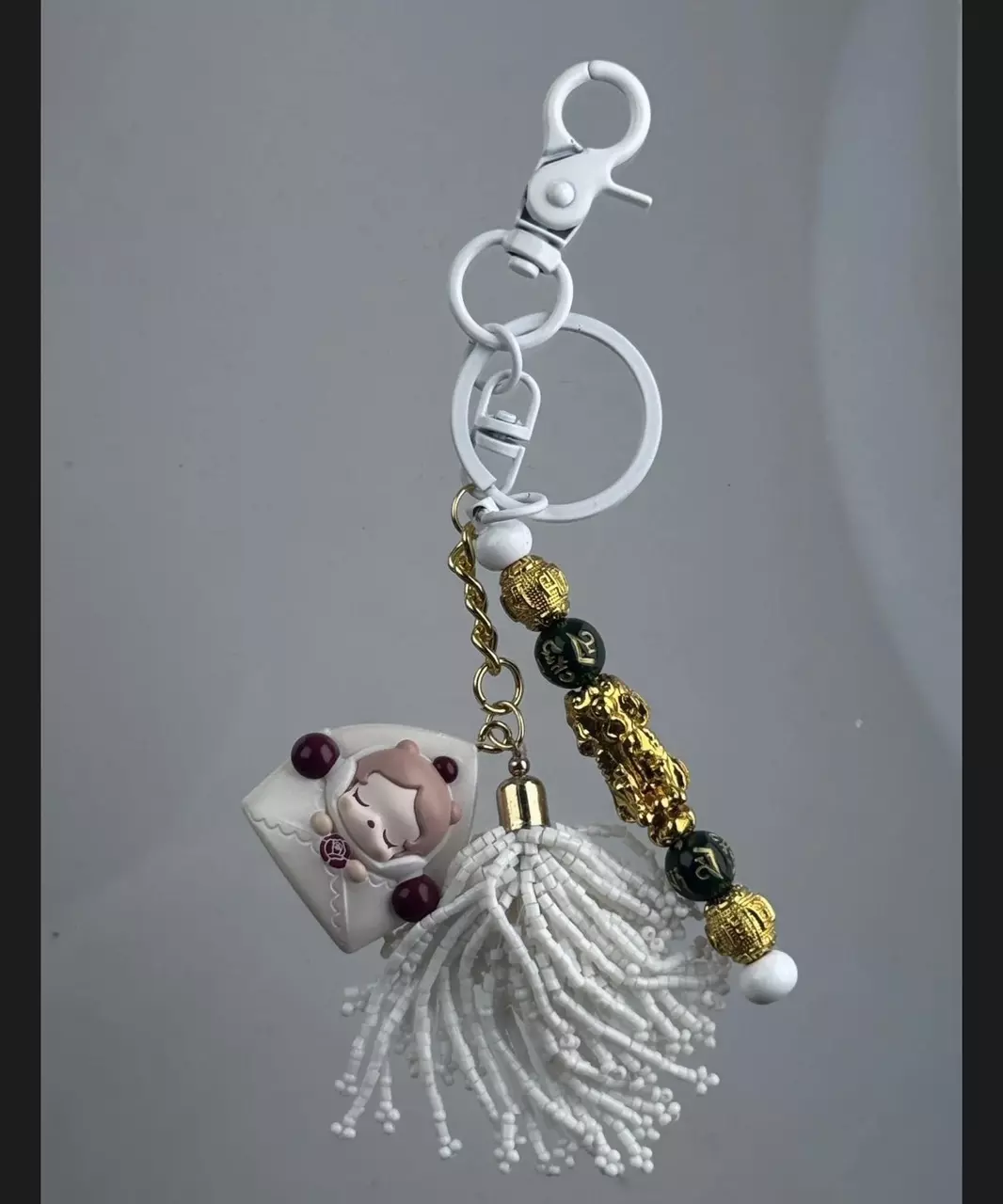 Love Envelope Series Skull Panda Popbean Handmade Keychain thumbnail