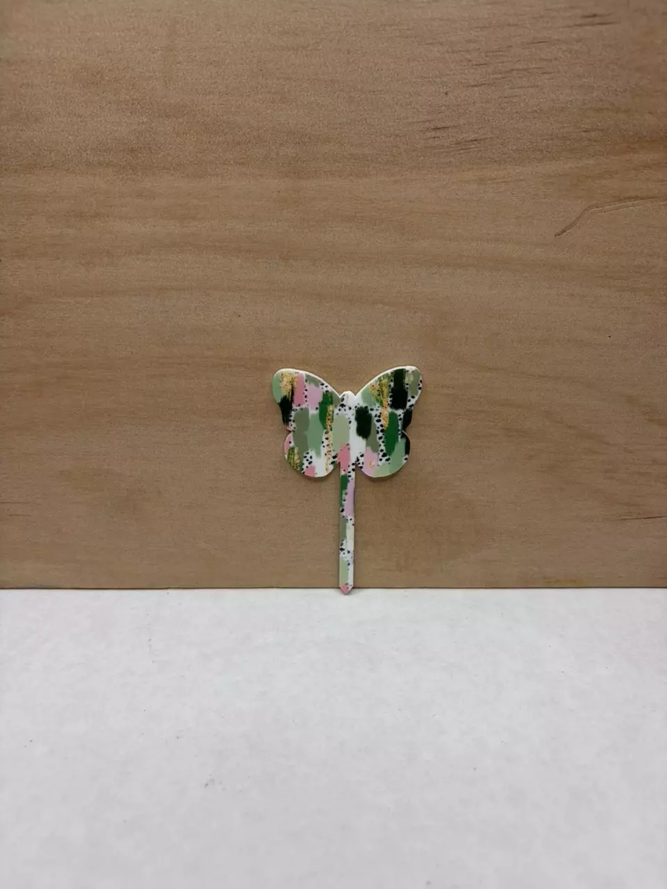 5pk Pink/Green Brush Strokes Butterfly Mini Pot Pal thumbnail