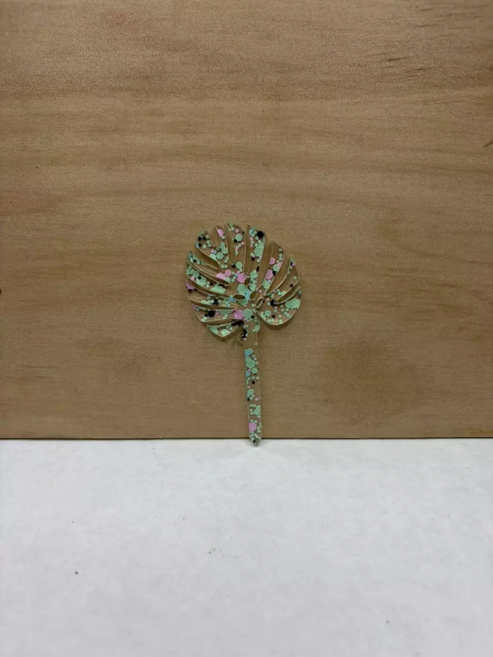 5pk Neon Glitter Splatter Monstera Mini Pot Pal thumbnail