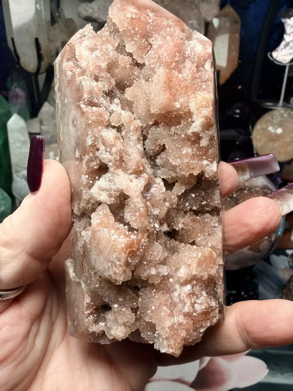 Pink Amethyst Druzy Tower thumbnail