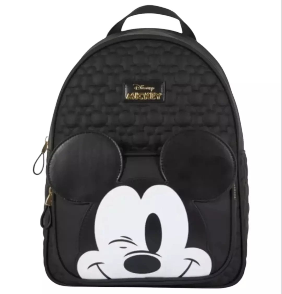 Disney Mickey Mouse Primark Mini Backpack Black Bubble Quilted NWT Faux Leather thumbnail