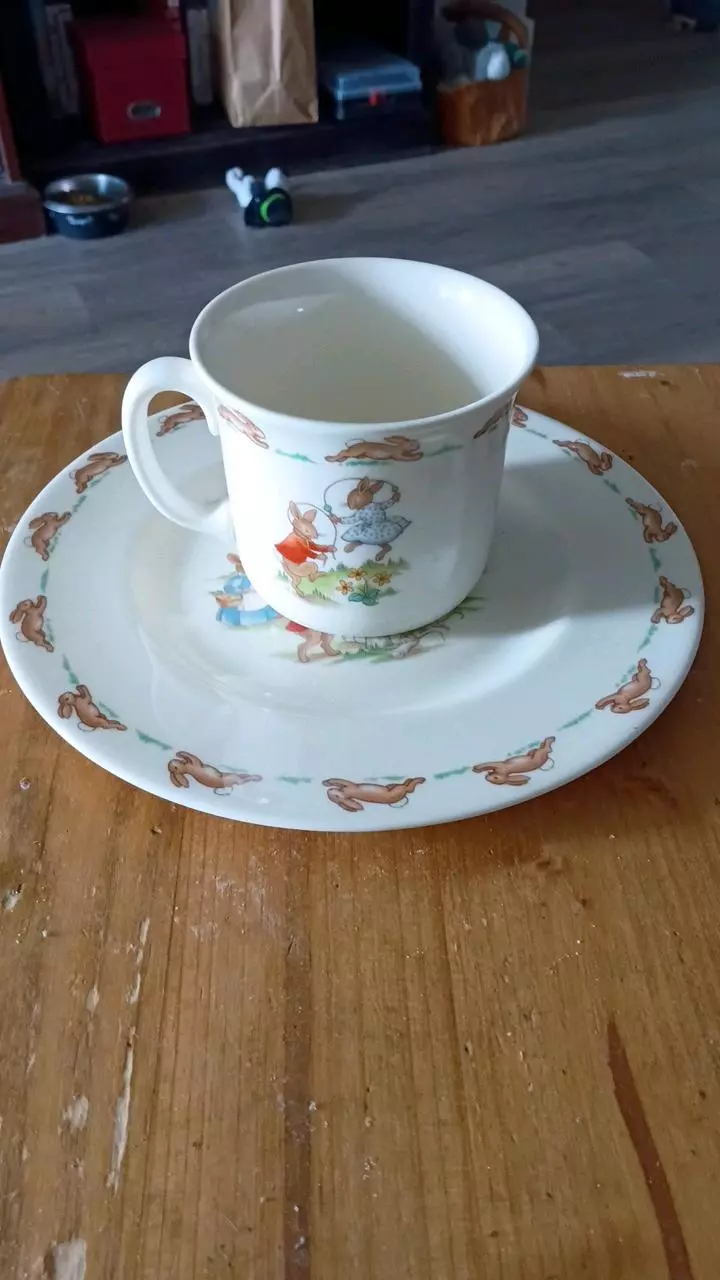 Vintage Bunnykins Plate and Cup thumbnail