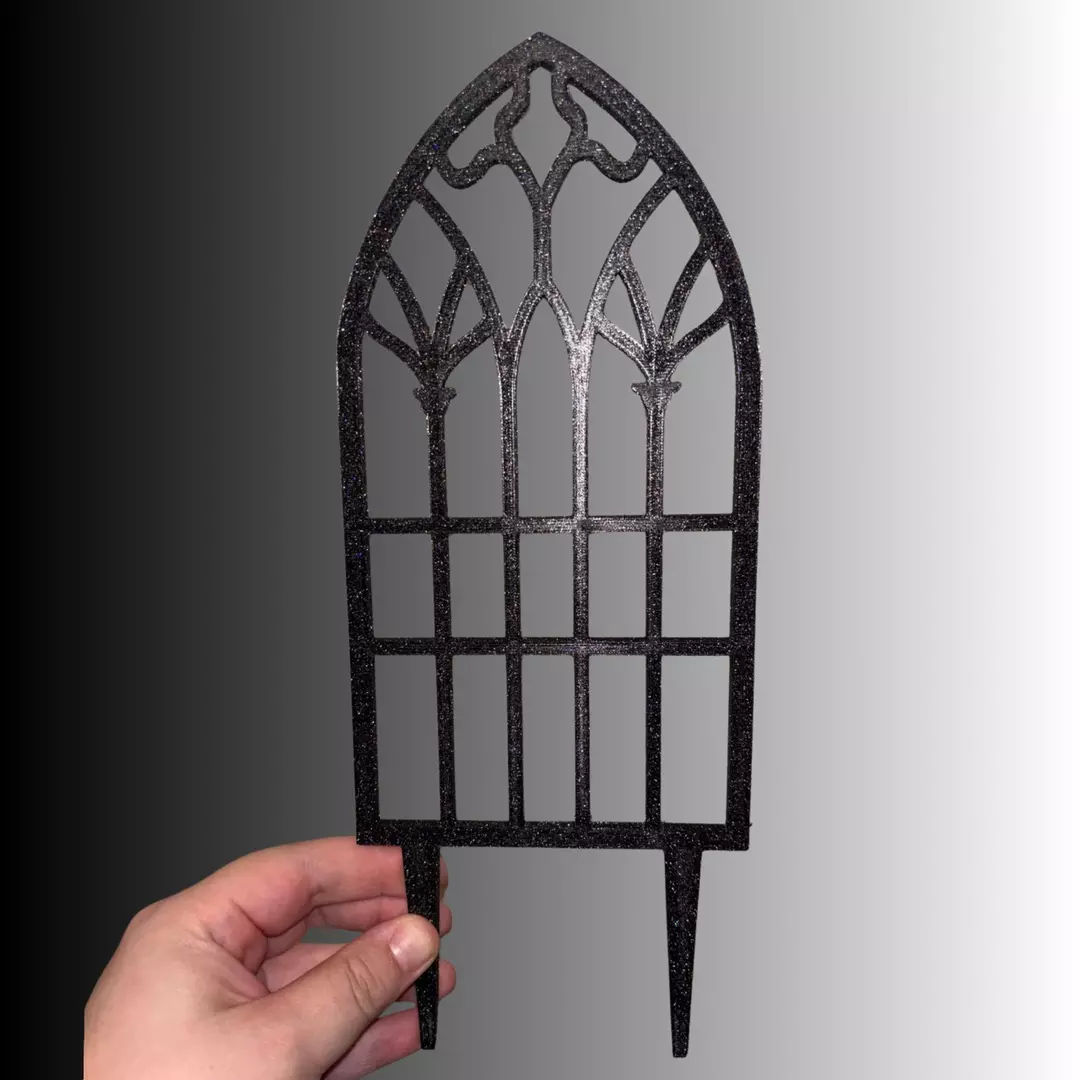 Gothic Plant Trellis in Galactic Black thumbnail