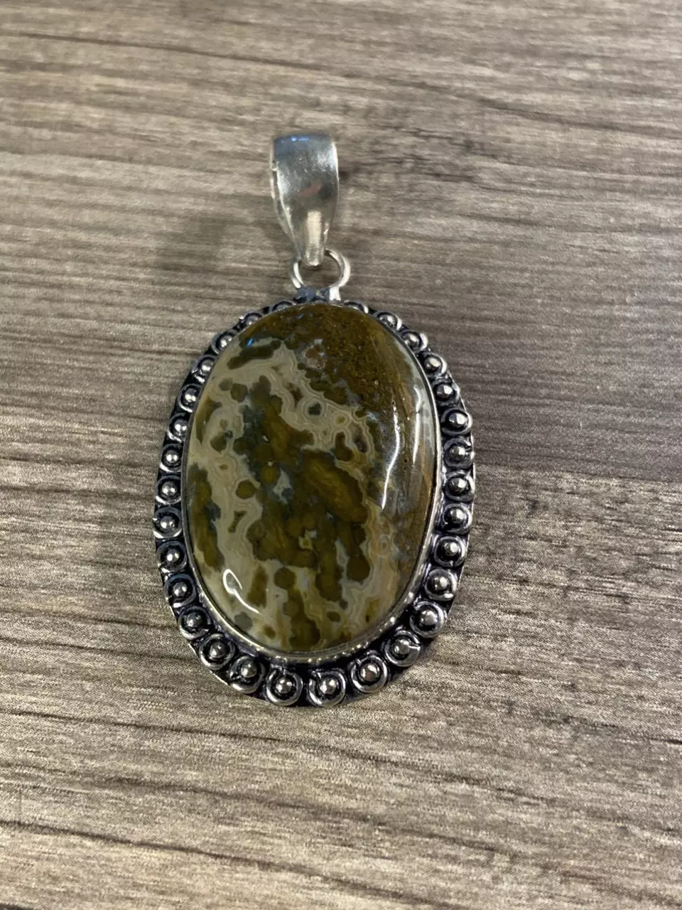 Ocean Jasper & Silver Pendant thumbnail