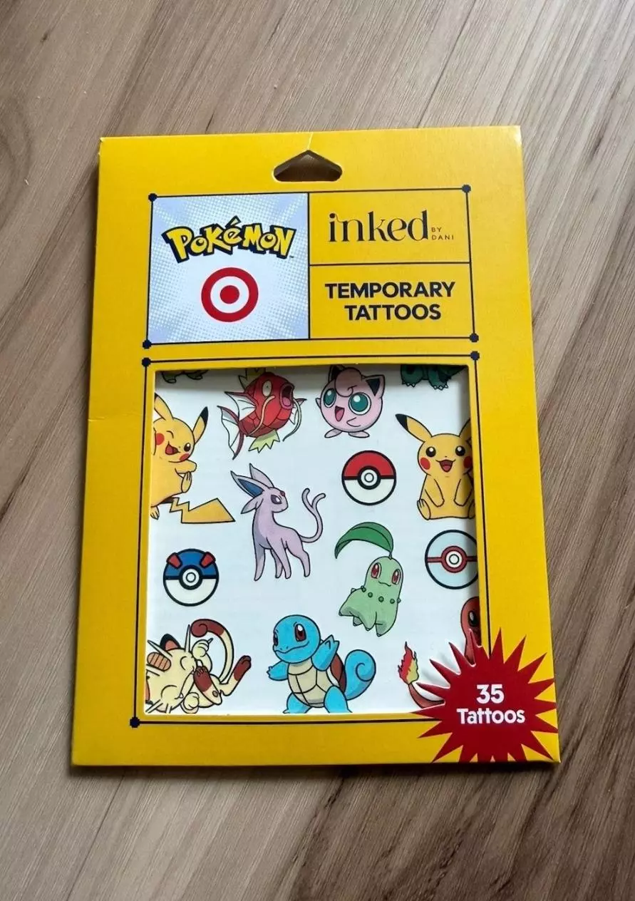 Pokémon x Inked by Dani Temporary Tattoos Target Exclusive Espeon Pikachu NEW thumbnail