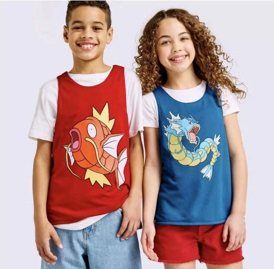 Pokémon Magikarp Gyarados Reversible Mesh Tank Target Exclusive Kids Large thumbnail