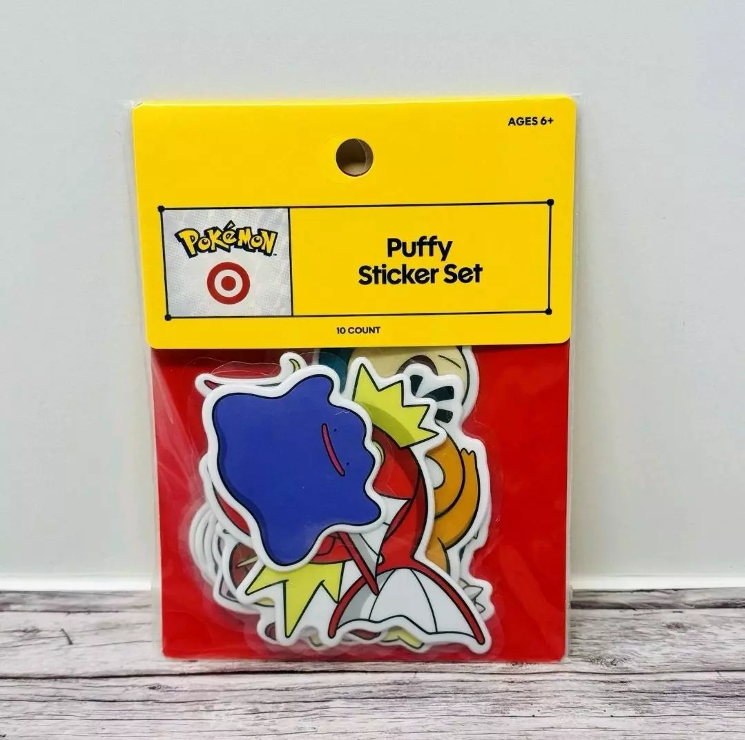 Pokémon Puffy Sticker Set 10 Count Target Exclusive 2026 Limited Edition NEW thumbnail