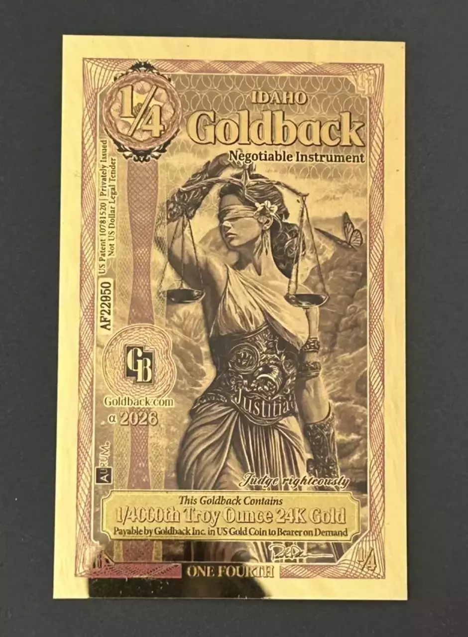 2026 IDAHO 1/4 Goldback Alpha Series (FREE SHIPPING) thumbnail