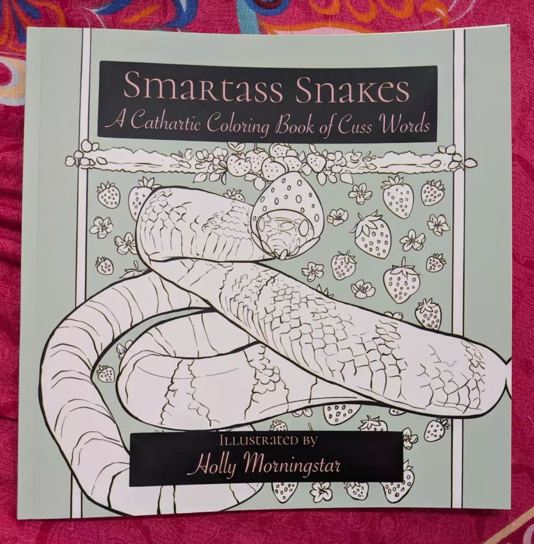 Smartass Snakes art coloring book ball python hognose thumbnail