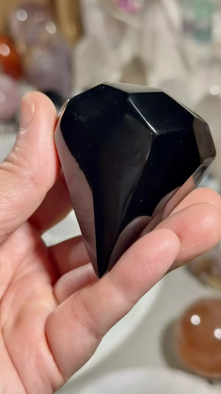 Black Obsidian Diamond from Mexico thumbnail