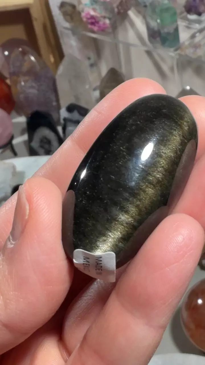 Gold sheen obsidian Shiva thumbnail