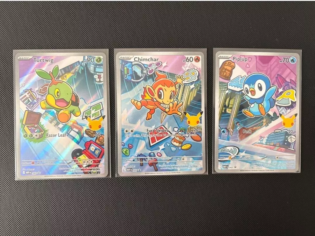 Chimchar,Piplup, & Turtwig First Partners Promos NM thumbnail