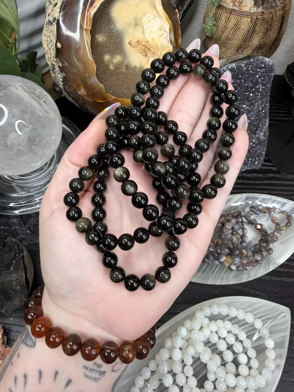 Gold Sheen Obsidian Bracelet thumbnail