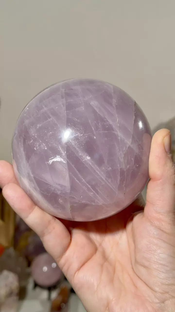 LG Rose Quartz Sphere 3.52” thumbnail