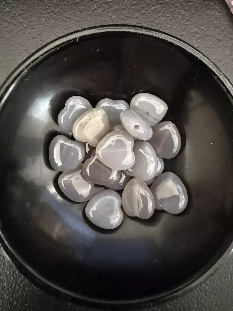Blue Banded Agate Heart Beads 2/$1 thumbnail