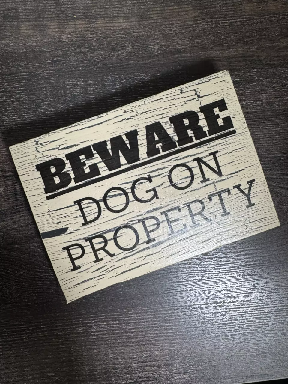Handmade Sign: Beware - Dog on Property thumbnail