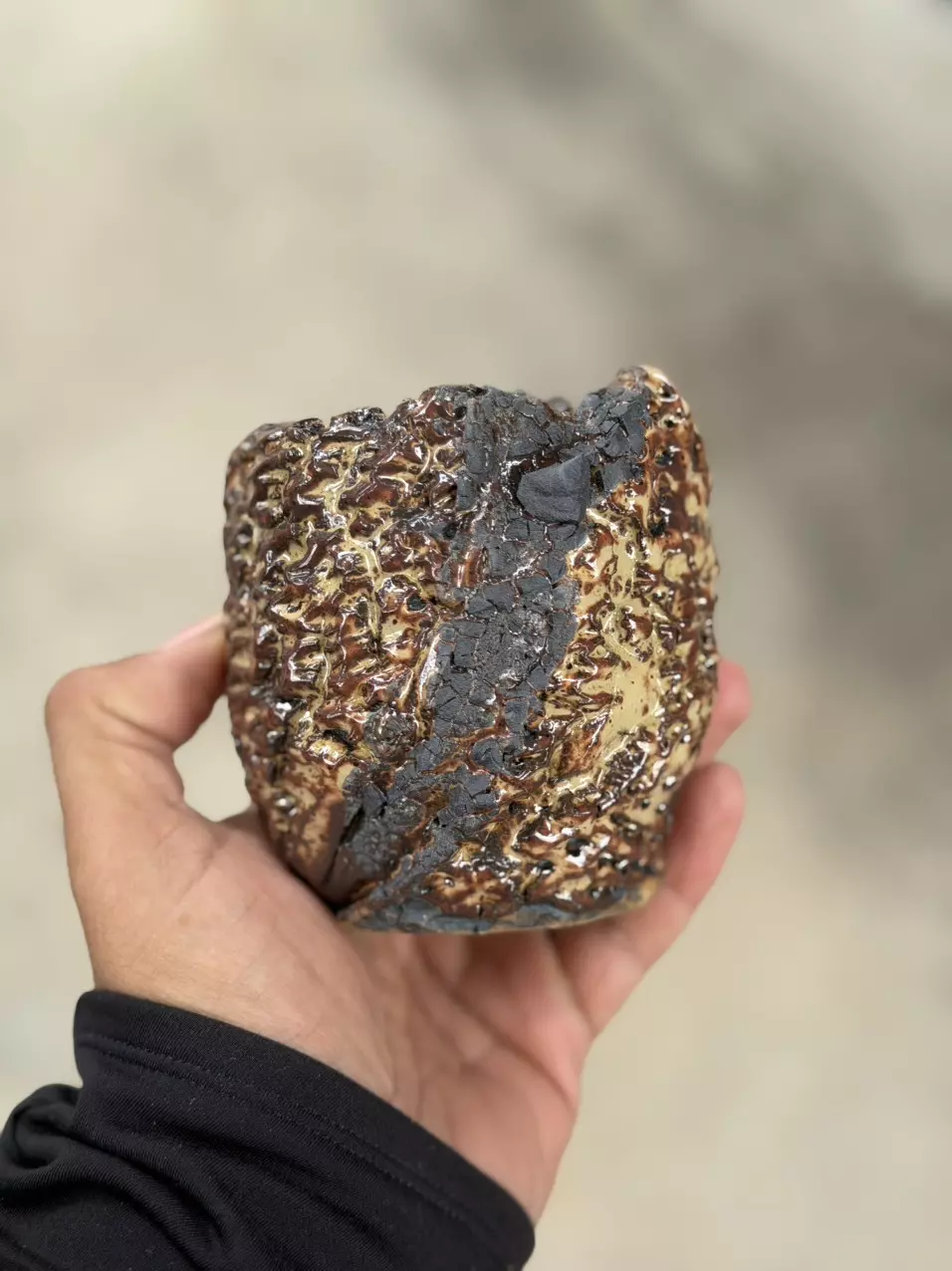 Shino black crackle 3.5x3.75H thumbnail