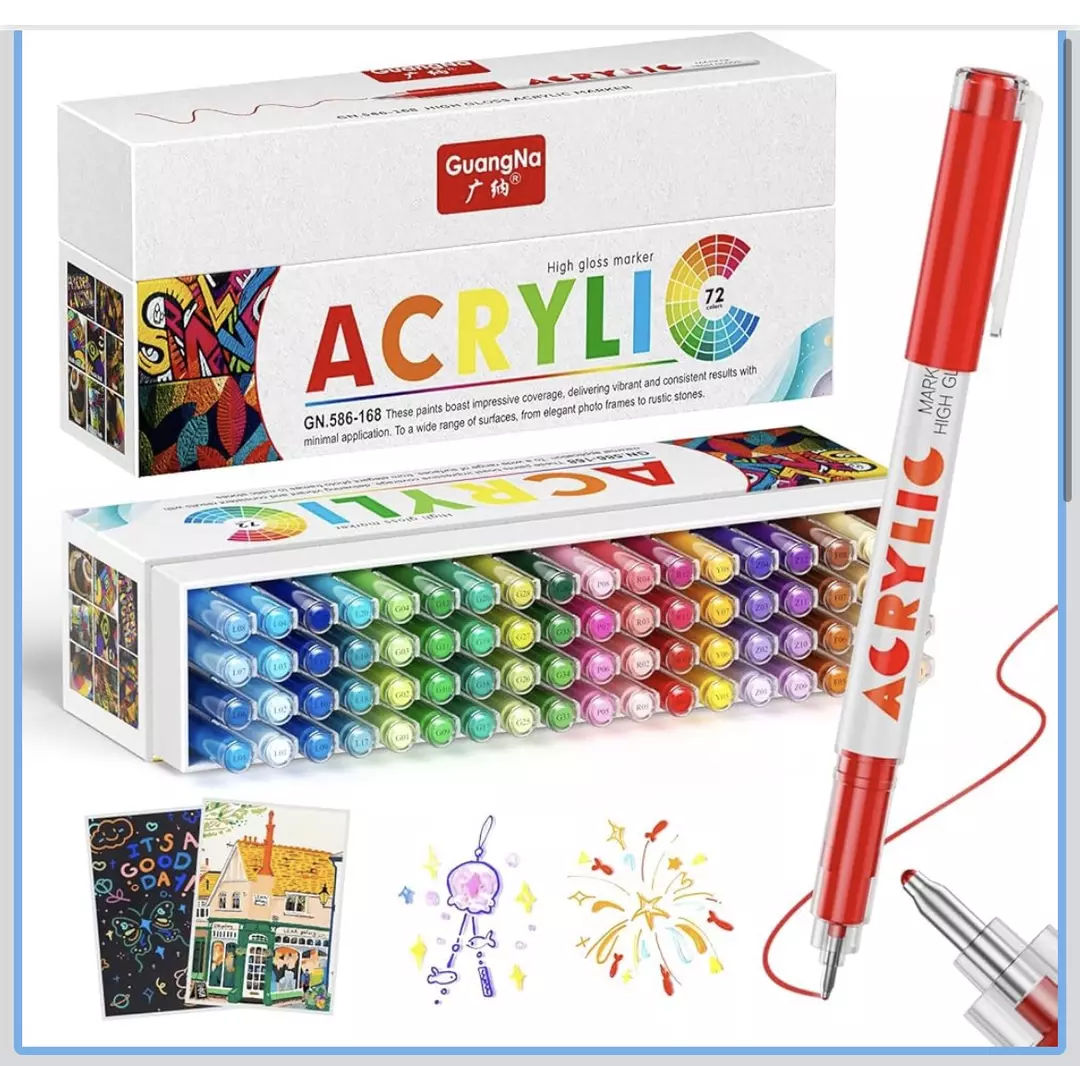 Acrylic paint pens, 1mm fine tip ballpoint thumbnail