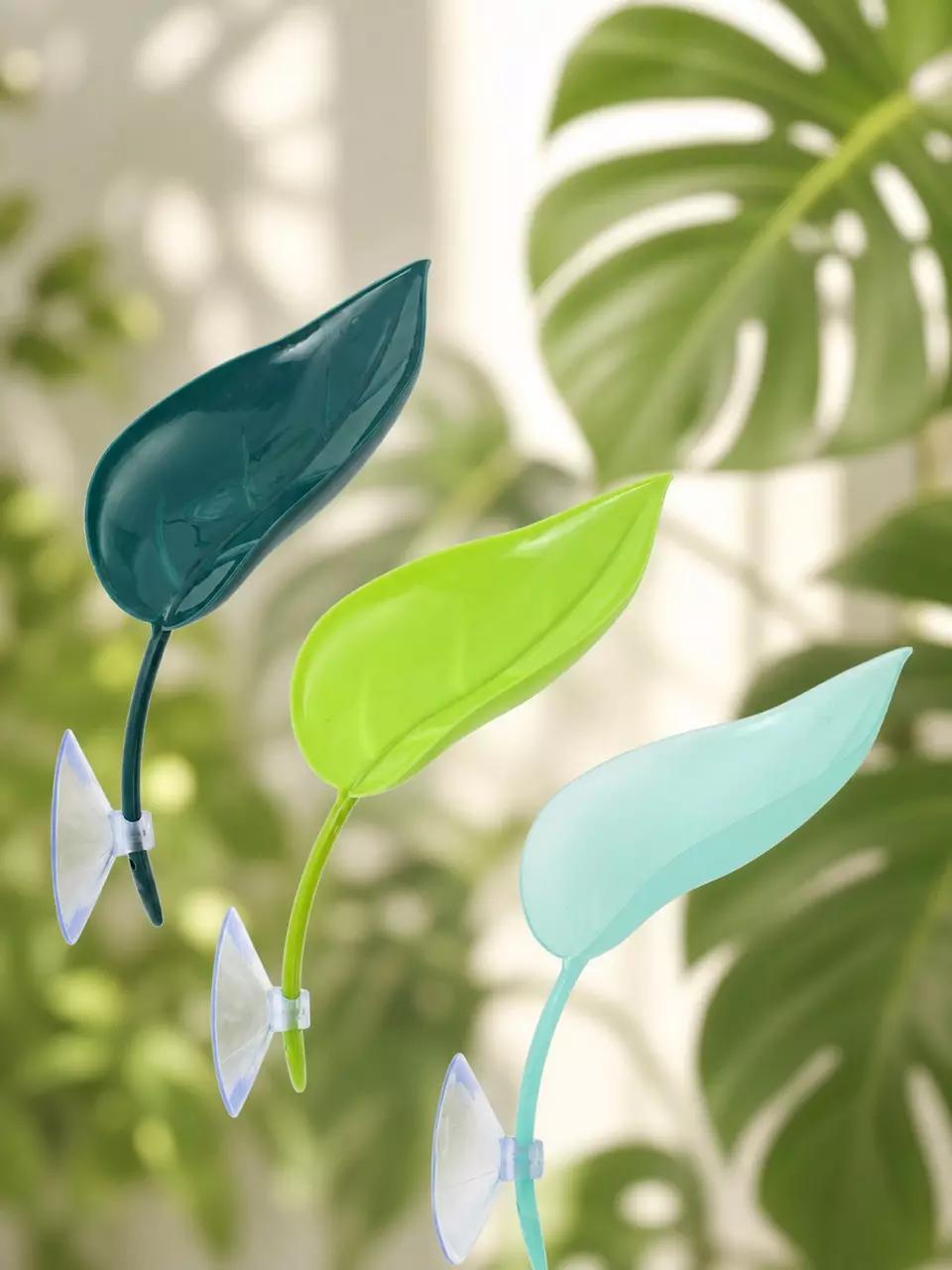 3 pack assorted color suction cup leaves thumbnail
