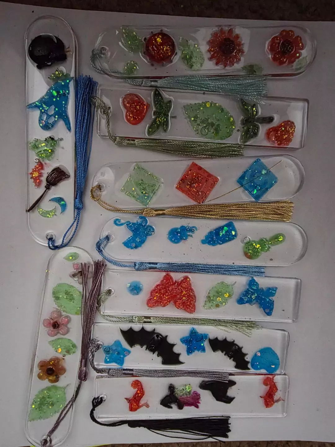 3d resin bookmark with tassel thumbnail
