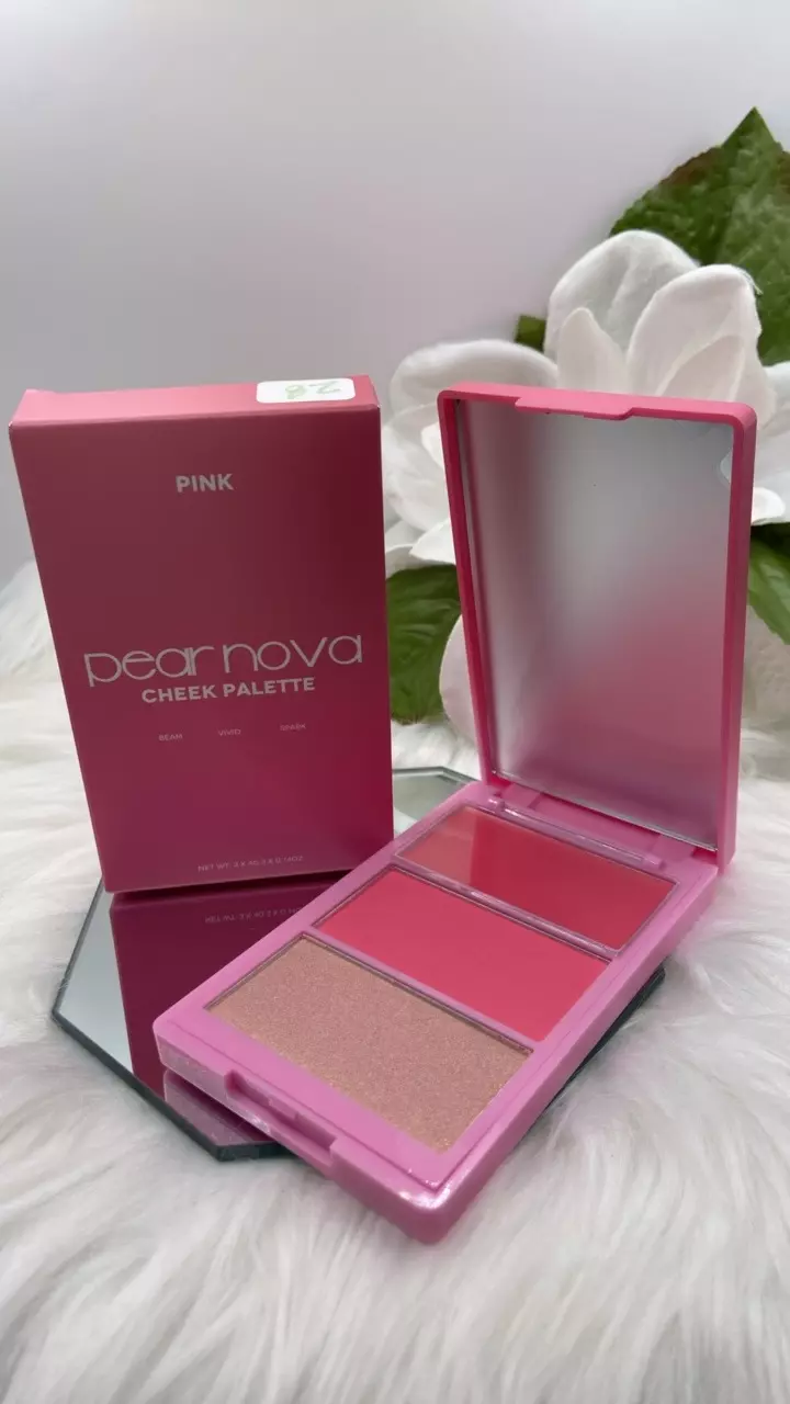 PEAR NOVA Cheek Palette, in “PINK” 3 pans, Retail $28 thumbnail
