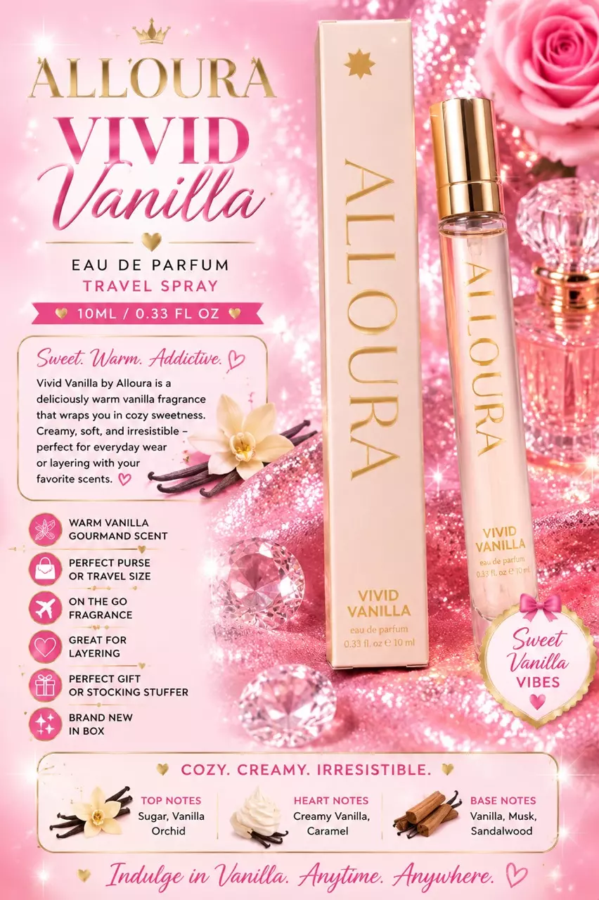 Alloura Vivid Vanilla Eau de Parfum – 10ml Travel Spray 🍦✨ thumbnail