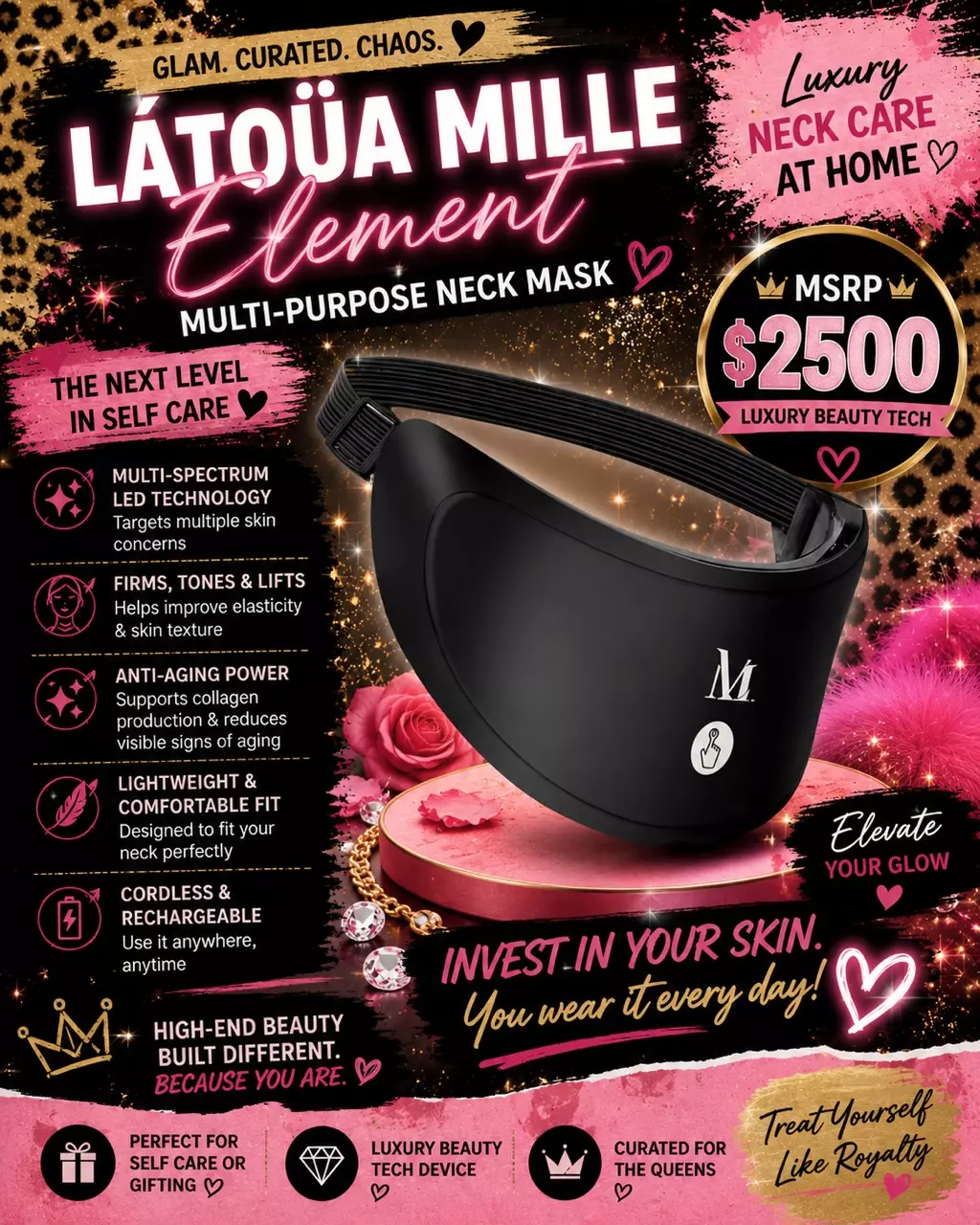 LÁTOÜA MILLE Element Multi-Purpose Neck Mask $2500 Msrp thumbnail