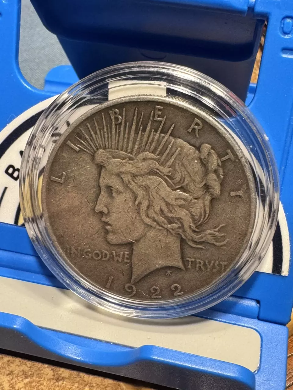 1922 Peace Dollar Silver UNDER MELT thumbnail