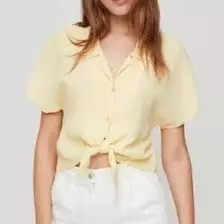 Aritzia Wilfred Free Tie-Front blouse size xs nwot thumbnail
