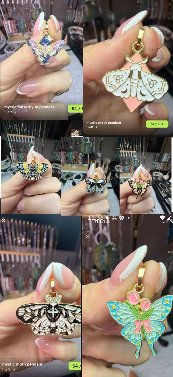 Stephie Mystic butterfly pendants thumbnail