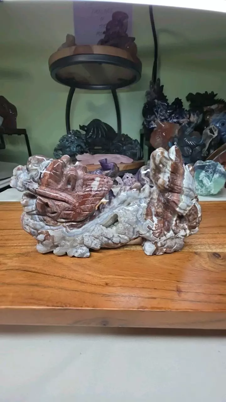 ✨️Sale✨️Mexican Crazy Lace dragon carving was $60 thumbnail