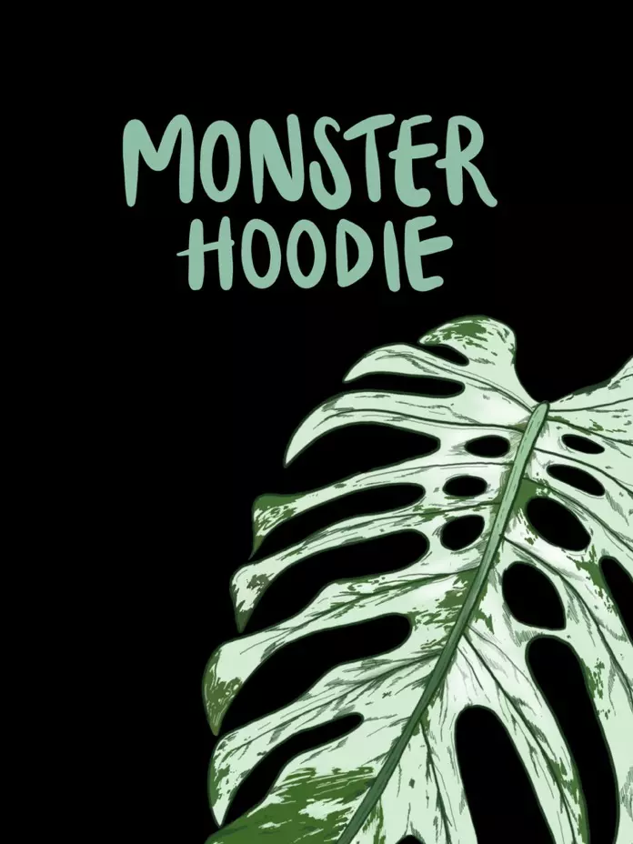 Devil Monstera Hoodie - Front Middle  thumbnail
