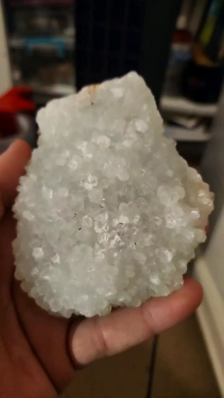 Mm quartz with blue calcite from india thumbnail