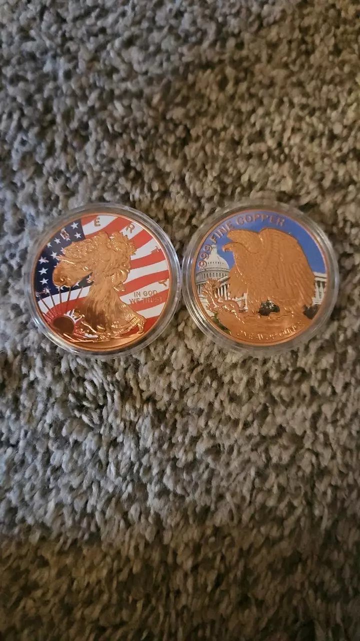 2 Liberty / Eagle. 999 copper rounds thumbnail