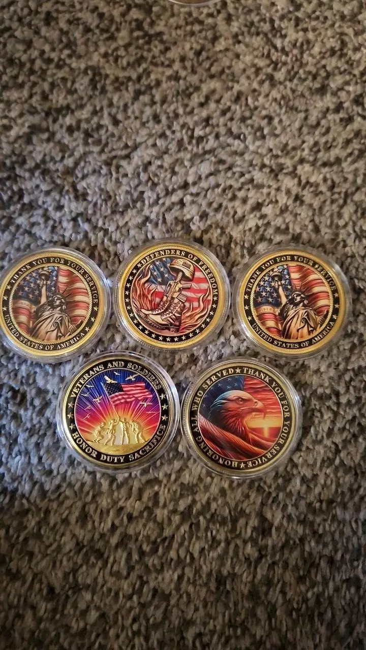 5 1 oz .999 copper "military" rounds thumbnail