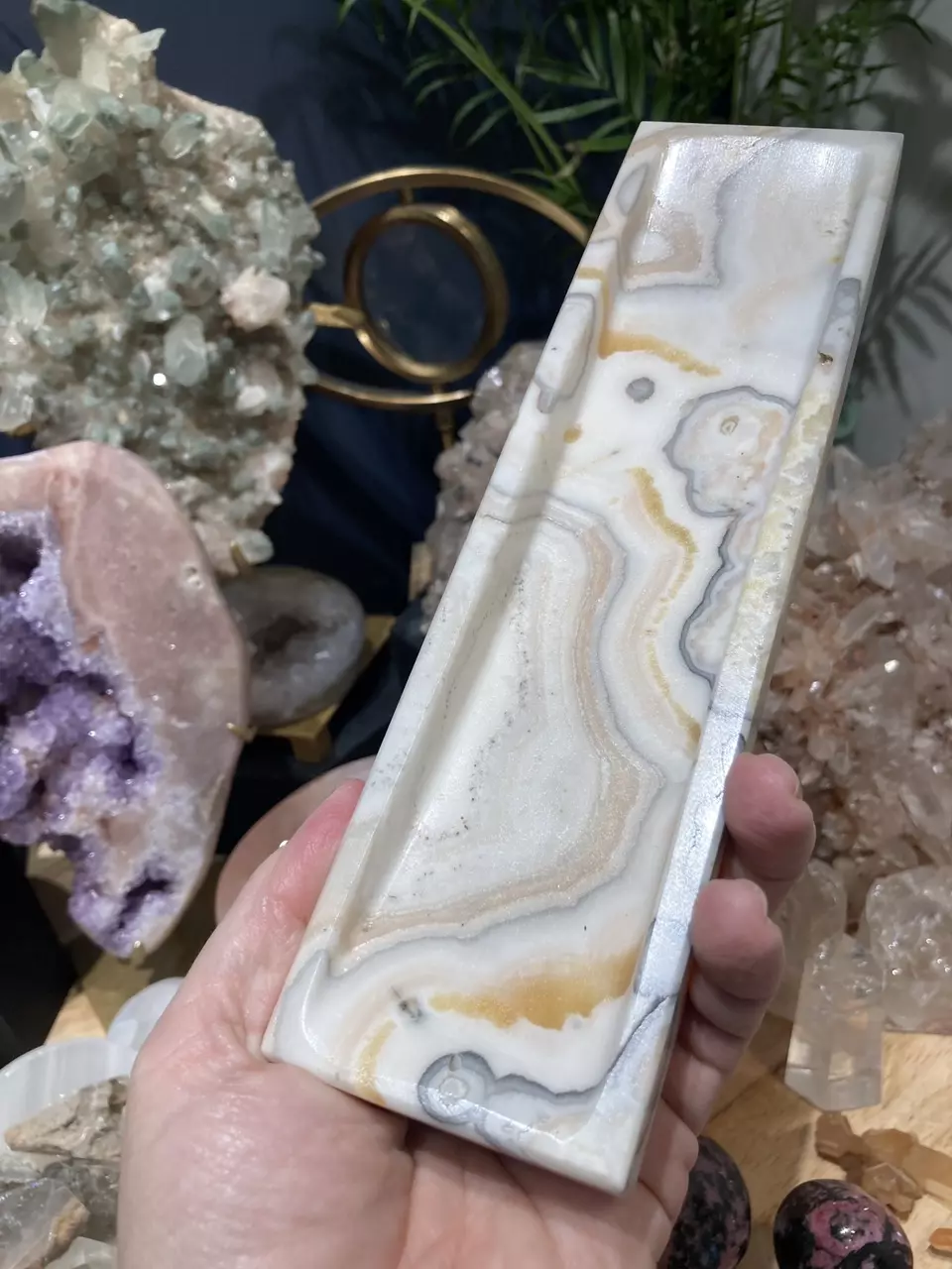 Onyx Incense holder/ tray approx 9” thumbnail