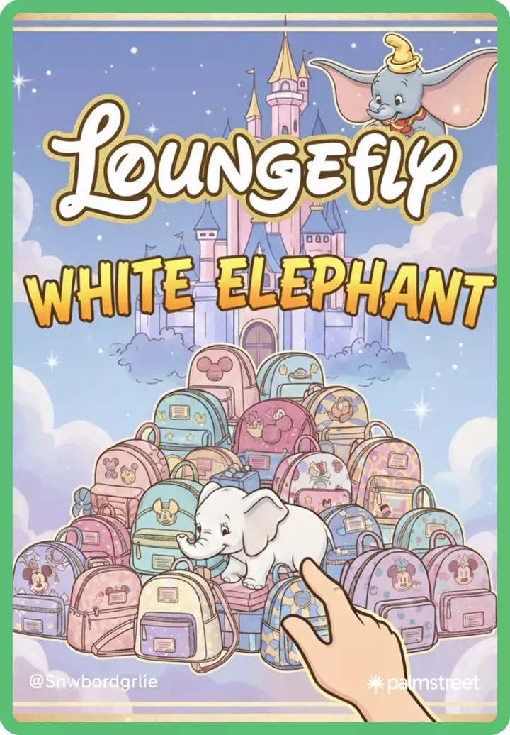 White elephant all Hardtag Loungefly bags