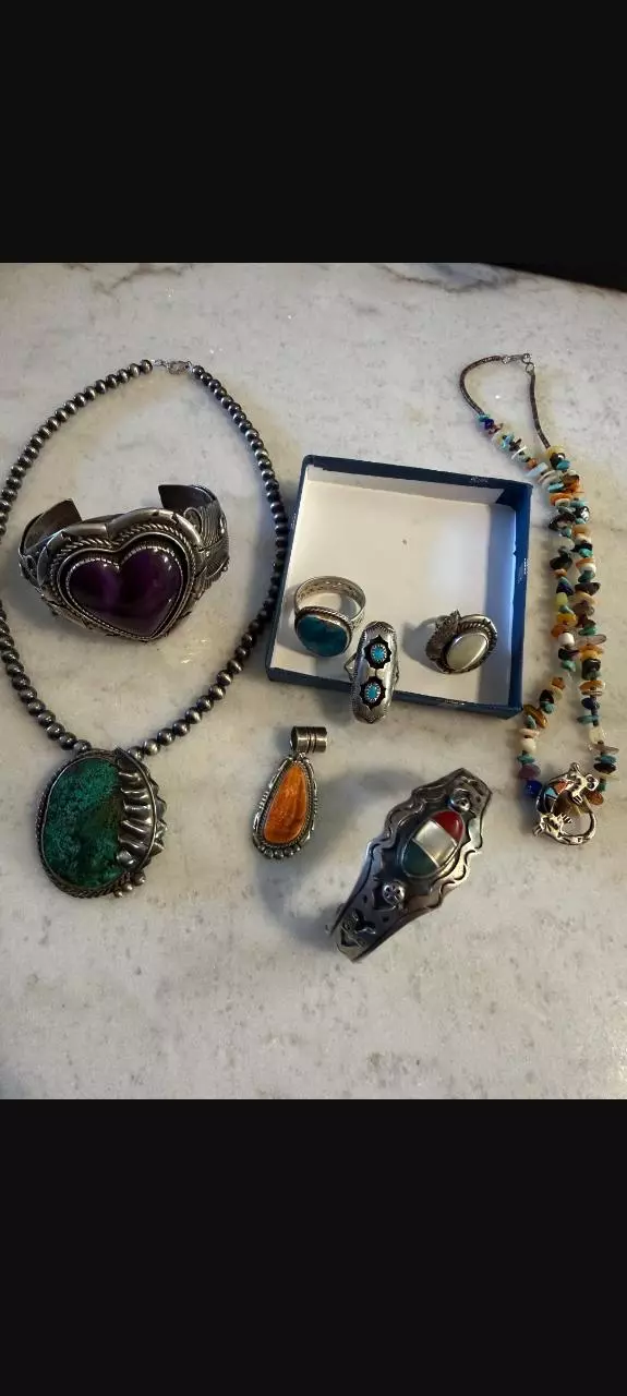 Vintage Sterling Silver Jewelry Native American -Mexican+Mor
