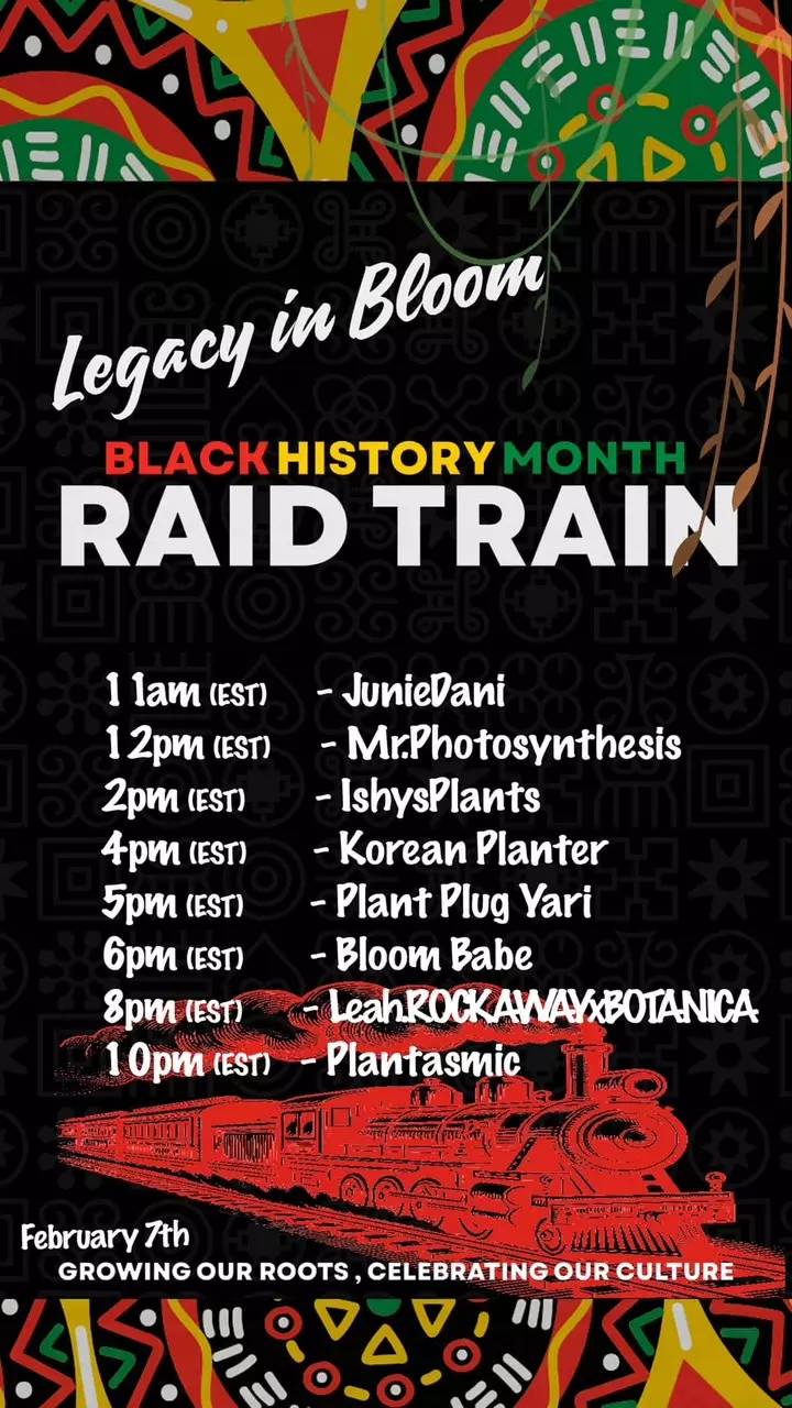 Legacy in Bloom! First raid train!