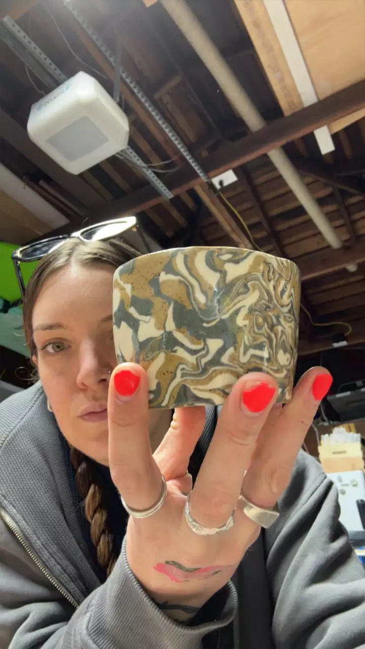 Marbled planter 2 no drainage thumbnail