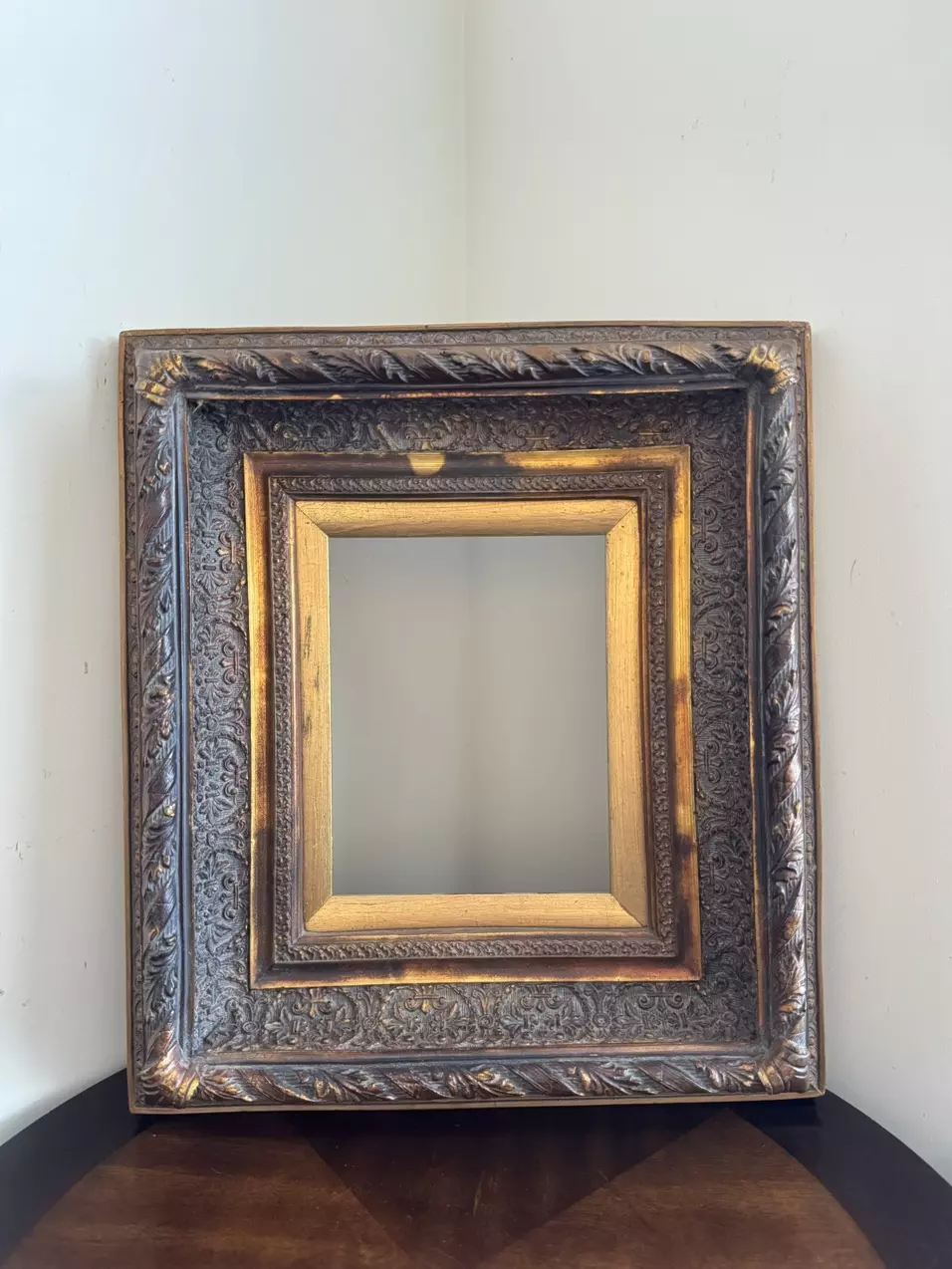 Vintage ornate gilt wood frame thumbnail